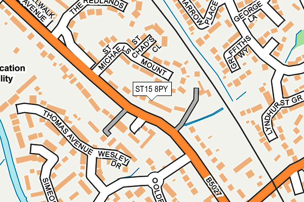 ST15 8PY map - OS OpenMap – Local (Ordnance Survey)