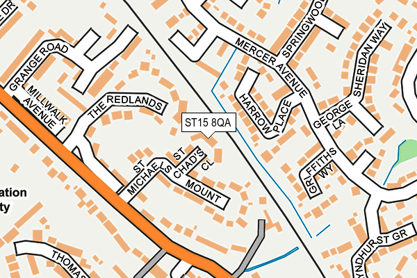 ST15 8QA map - OS OpenMap – Local (Ordnance Survey)