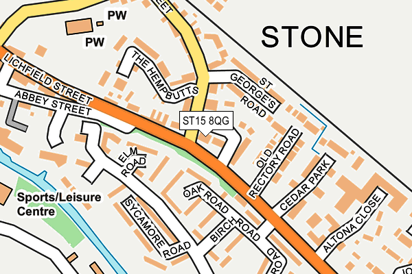 ST15 8QG map - OS OpenMap – Local (Ordnance Survey)