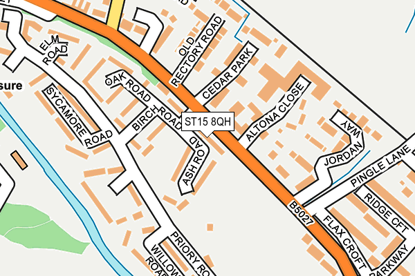 ST15 8QH map - OS OpenMap – Local (Ordnance Survey)