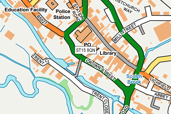 ST15 8QN map - OS OpenMap – Local (Ordnance Survey)