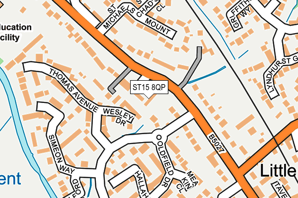 ST15 8QP map - OS OpenMap – Local (Ordnance Survey)