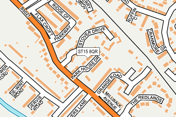 ST15 8QR map - OS OpenMap – Local (Ordnance Survey)
