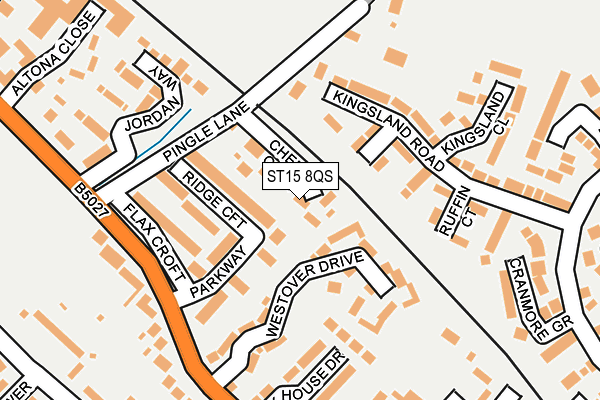 ST15 8QS map - OS OpenMap – Local (Ordnance Survey)
