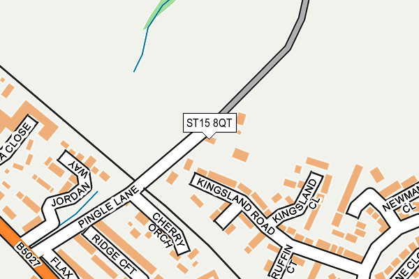 ST15 8QT map - OS OpenMap – Local (Ordnance Survey)