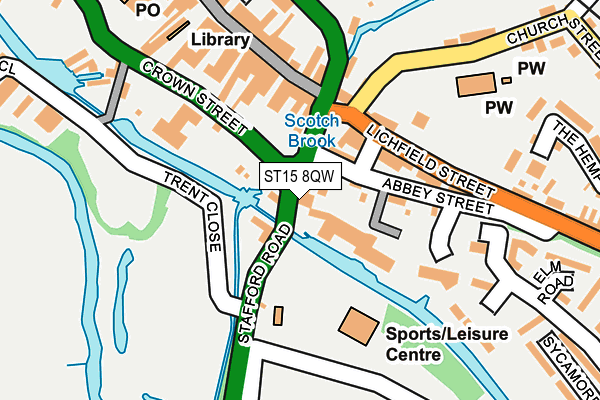 ST15 8QW map - OS OpenMap – Local (Ordnance Survey)