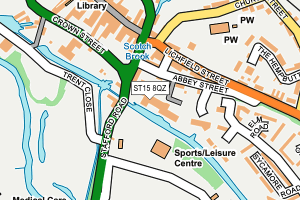 ST15 8QZ map - OS OpenMap – Local (Ordnance Survey)