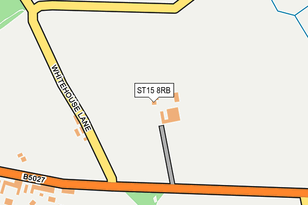 ST15 8RB map - OS OpenMap – Local (Ordnance Survey)