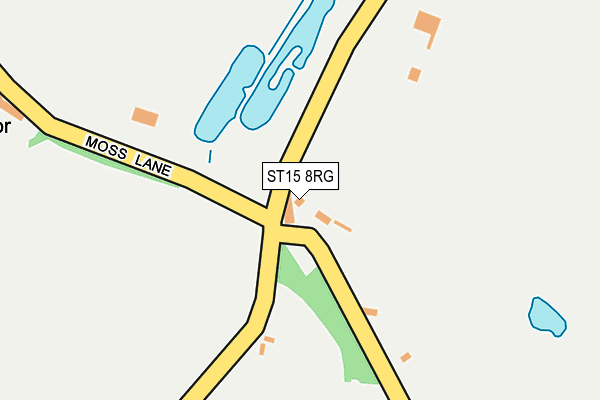 ST15 8RG map - OS OpenMap – Local (Ordnance Survey)