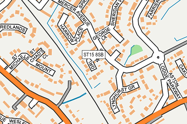 ST15 8SB map - OS OpenMap – Local (Ordnance Survey)
