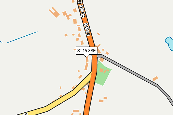 ST15 8SE map - OS OpenMap – Local (Ordnance Survey)