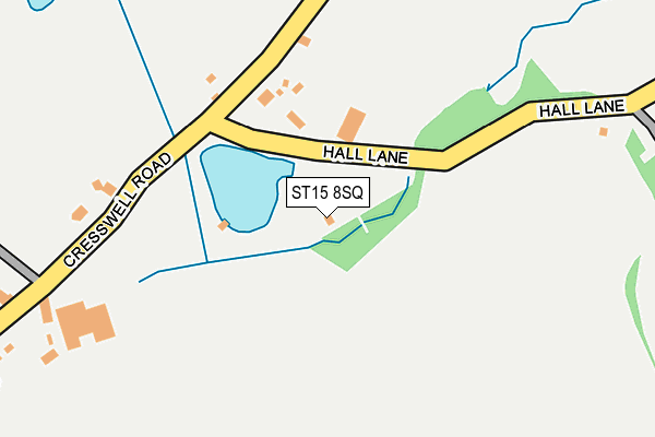ST15 8SQ map - OS OpenMap – Local (Ordnance Survey)