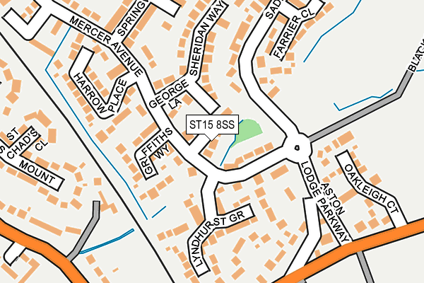 ST15 8SS map - OS OpenMap – Local (Ordnance Survey)