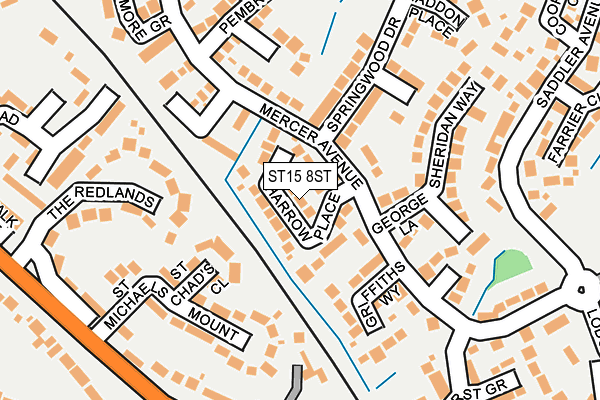 ST15 8ST map - OS OpenMap – Local (Ordnance Survey)