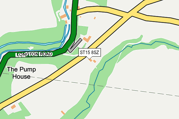 ST15 8SZ map - OS OpenMap – Local (Ordnance Survey)