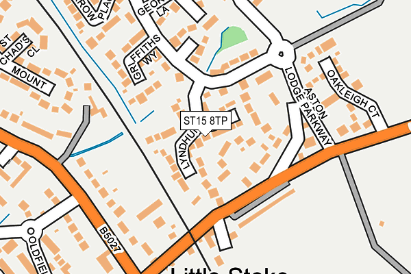ST15 8TP map - OS OpenMap – Local (Ordnance Survey)
