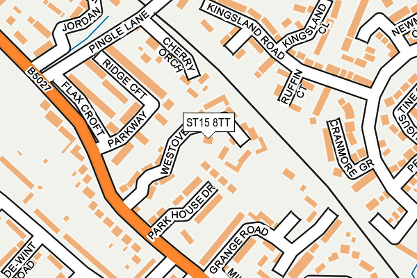 ST15 8TT map - OS OpenMap – Local (Ordnance Survey)
