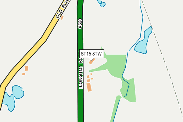 ST15 8TW map - OS OpenMap – Local (Ordnance Survey)