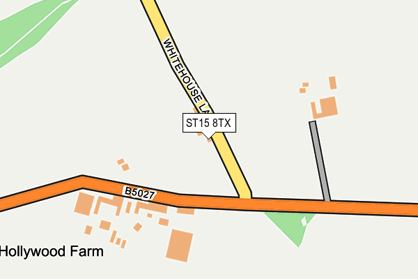 ST15 8TX map - OS OpenMap – Local (Ordnance Survey)