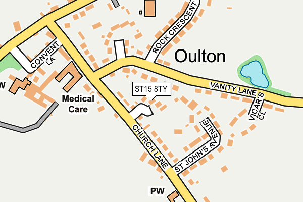 ST15 8TY map - OS OpenMap – Local (Ordnance Survey)