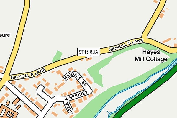 ST15 8UA map - OS OpenMap – Local (Ordnance Survey)