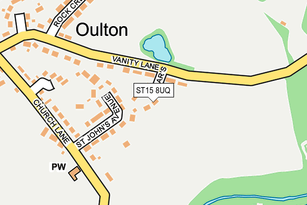ST15 8UQ map - OS OpenMap – Local (Ordnance Survey)