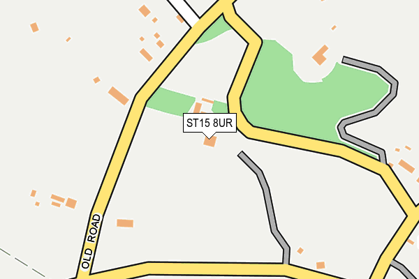 ST15 8UR map - OS OpenMap – Local (Ordnance Survey)