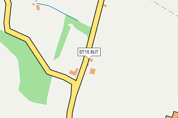 ST15 8UT map - OS OpenMap – Local (Ordnance Survey)