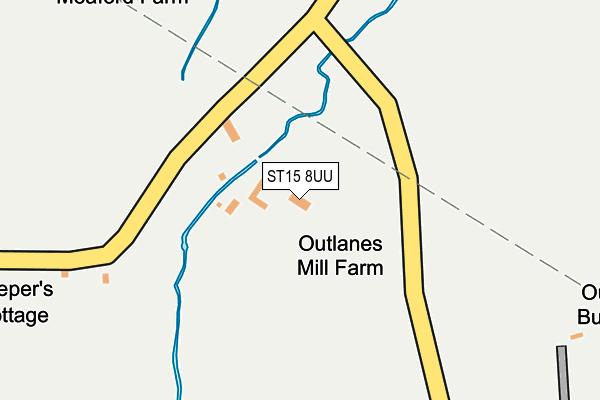 ST15 8UU map - OS OpenMap – Local (Ordnance Survey)