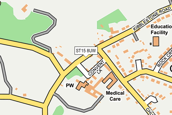 ST15 8UW map - OS OpenMap – Local (Ordnance Survey)