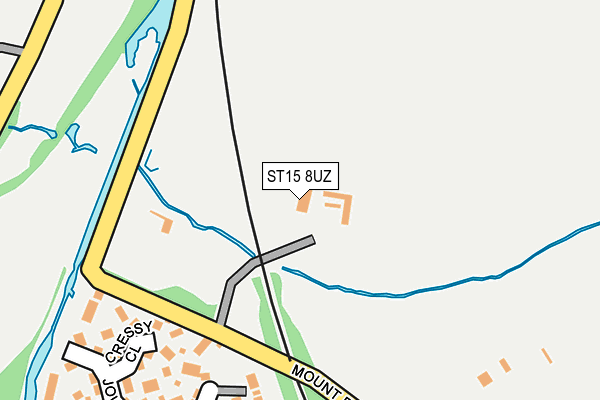 ST15 8UZ map - OS OpenMap – Local (Ordnance Survey)
