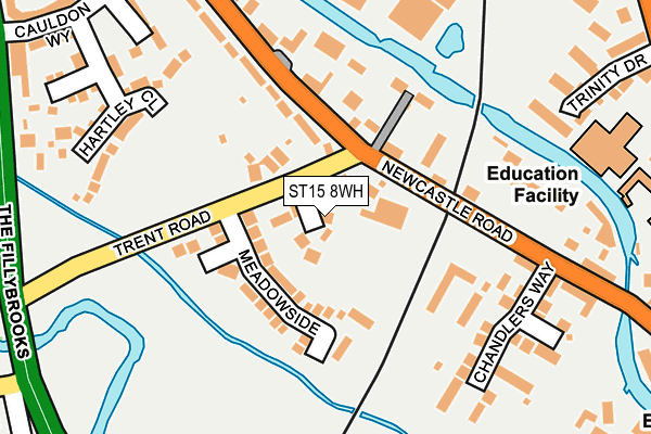 ST15 8WH map - OS OpenMap – Local (Ordnance Survey)