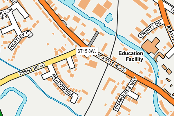 ST15 8WJ map - OS OpenMap – Local (Ordnance Survey)