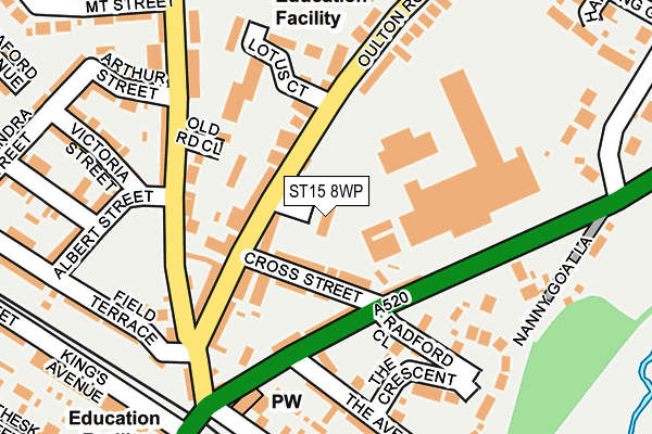 ST15 8WP map - OS OpenMap – Local (Ordnance Survey)