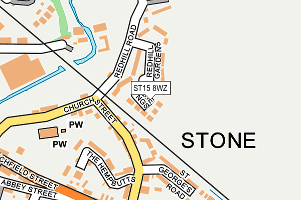 ST15 8WZ map - OS OpenMap – Local (Ordnance Survey)