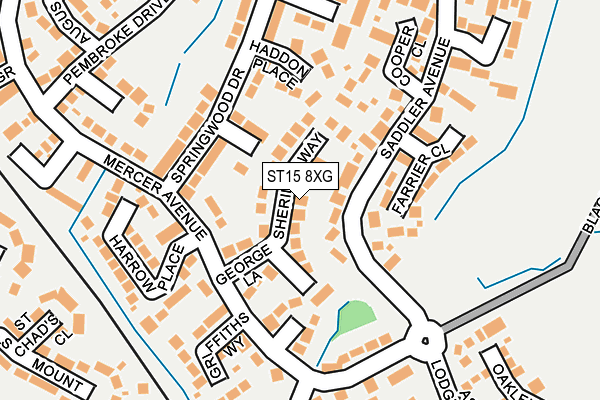 ST15 8XG map - OS OpenMap – Local (Ordnance Survey)
