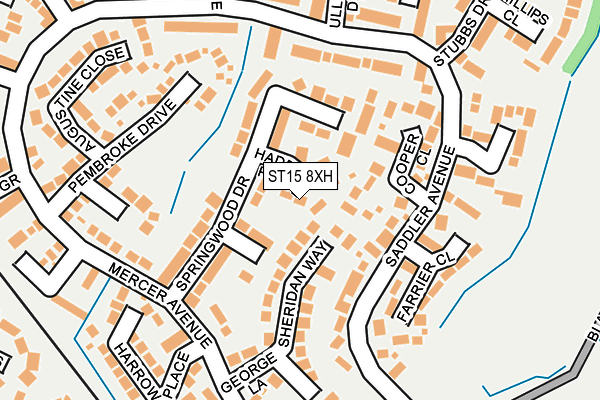ST15 8XH map - OS OpenMap – Local (Ordnance Survey)