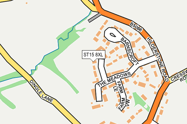 ST15 8XL map - OS OpenMap – Local (Ordnance Survey)