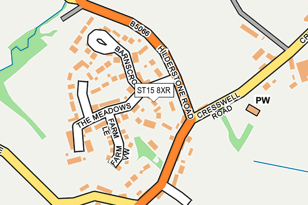 ST15 8XR map - OS OpenMap – Local (Ordnance Survey)