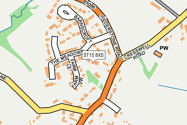 ST15 8XS map - OS OpenMap – Local (Ordnance Survey)