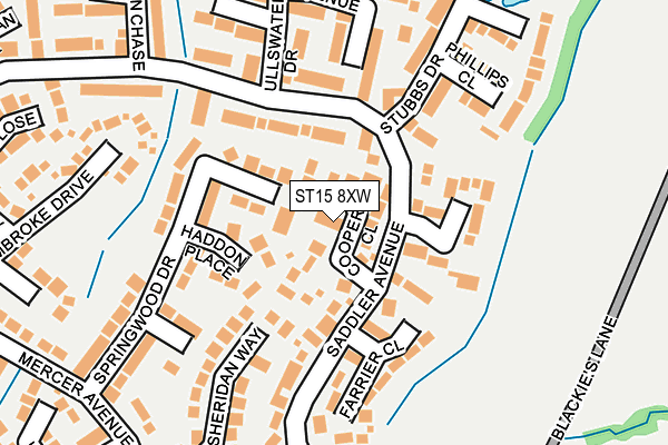 ST15 8XW map - OS OpenMap – Local (Ordnance Survey)