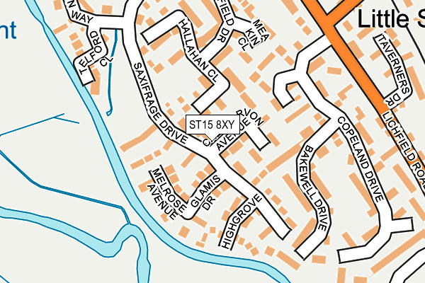 ST15 8XY map - OS OpenMap – Local (Ordnance Survey)