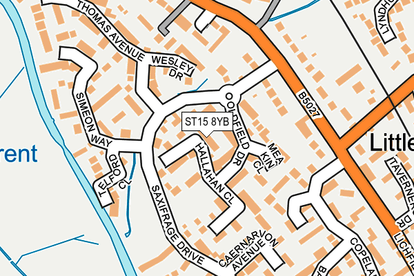 ST15 8YB map - OS OpenMap – Local (Ordnance Survey)