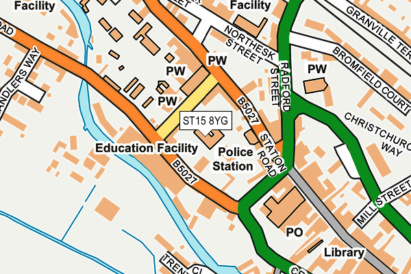 ST15 8YG map - OS OpenMap – Local (Ordnance Survey)