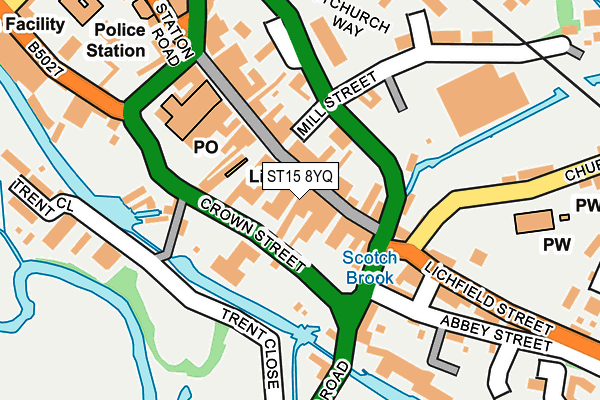 ST15 8YQ map - OS OpenMap – Local (Ordnance Survey)