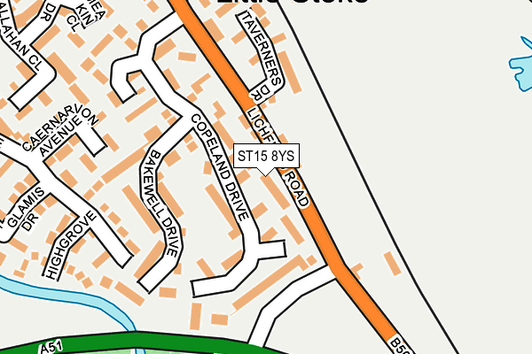 ST15 8YS map - OS OpenMap – Local (Ordnance Survey)