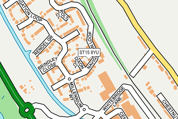 ST15 8YU map - OS OpenMap – Local (Ordnance Survey)