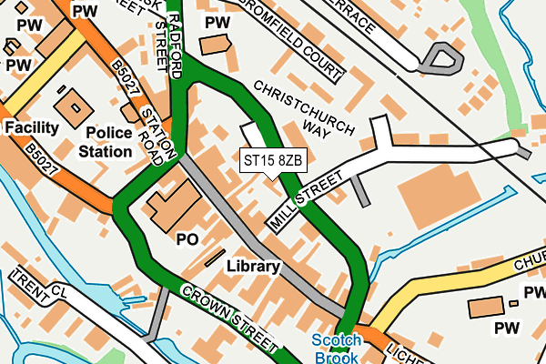 ST15 8ZB map - OS OpenMap – Local (Ordnance Survey)