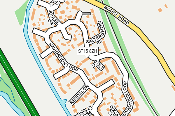 ST15 8ZH map - OS OpenMap – Local (Ordnance Survey)