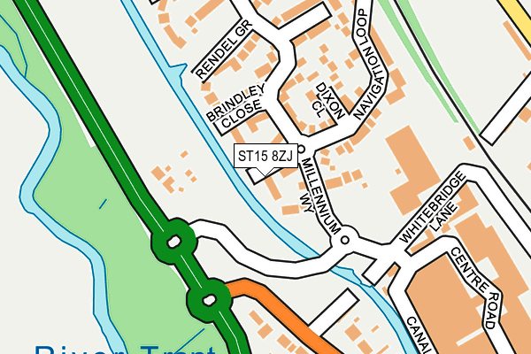 ST15 8ZJ map - OS OpenMap – Local (Ordnance Survey)